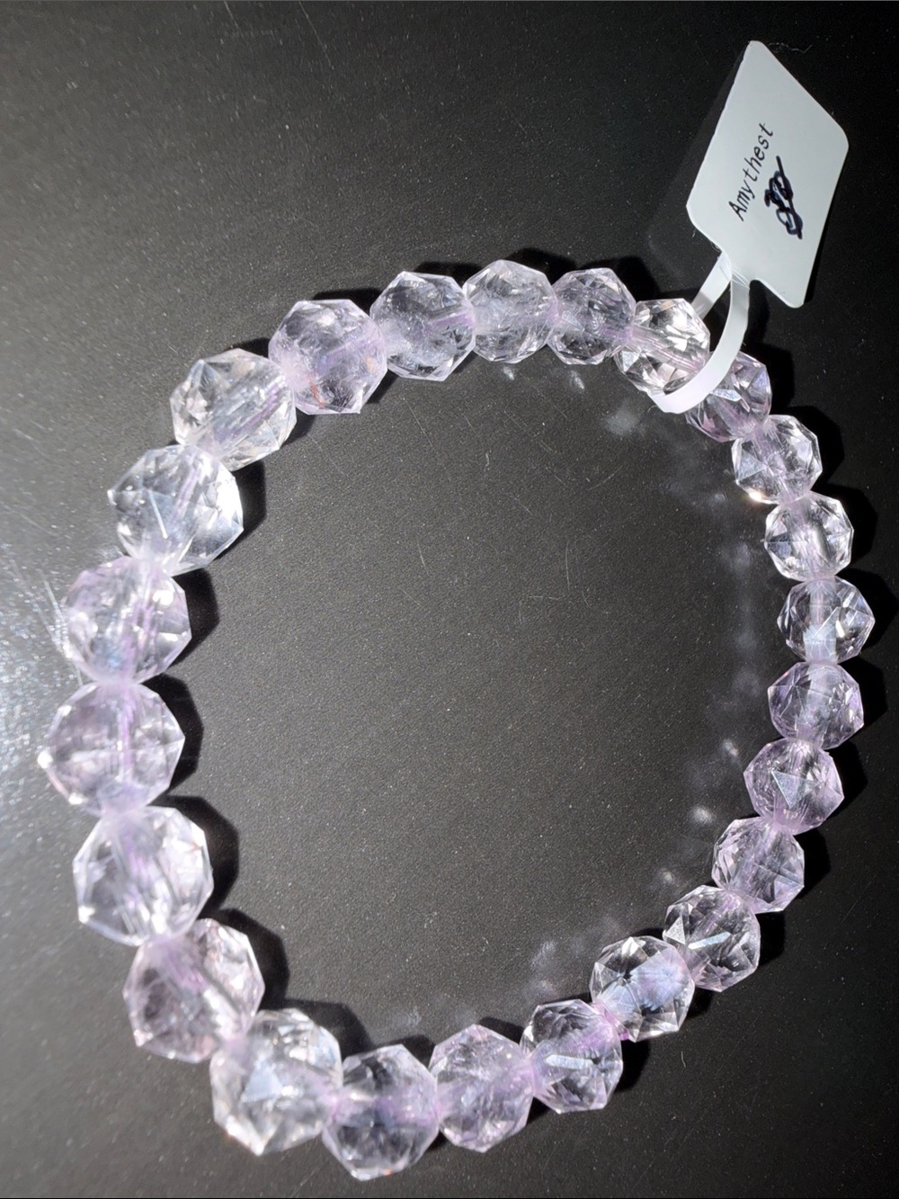 Amethyst Light Purple Faceted Stretch Bracelet